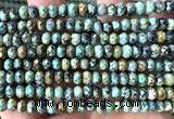 CRB6158 15 inches 4*6mm faceted rondelle African turquoise beads