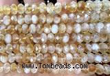 CRB6204 15 inches 5*8mm faceted rondelle citrine gemstone beads
