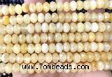 CRB6233 15 inches 5*8mm faceted rondelle yellow jade beads