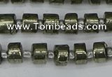 CRB624 15.5 inches 5*8mm tyre pyrite gemstone beads