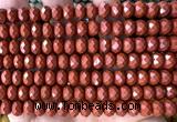 CRB6252 15 inches 5*8mm faceted rondelle red jasper beads