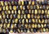 CRB6275 15 inches 5*8mm faceted rondelle yellow tiger eye beads