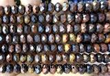 CRB6276 15 inches 5*8mm faceted rondelle red tiger eye beads