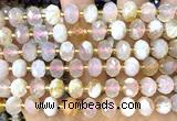 CRB6310 15 inches 6*10mm faceted rondelle sakura agate beads