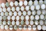 CRB6331 15 inches 6*10mm faceted rondelle Tianshan jade beads