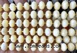 CRB6332 15 inches 6*10mm faceted rondelle yellow jade beads