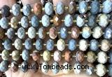 CRB6347 15 inches 6*10mm faceted rondelle American picture jasper beads