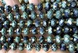 CRB6349 15 inches 6*10mm faceted rondelle kambaba jasper beads