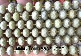 CRB6350 15 inches 6*10mm faceted rondelle Alashan jasper beads