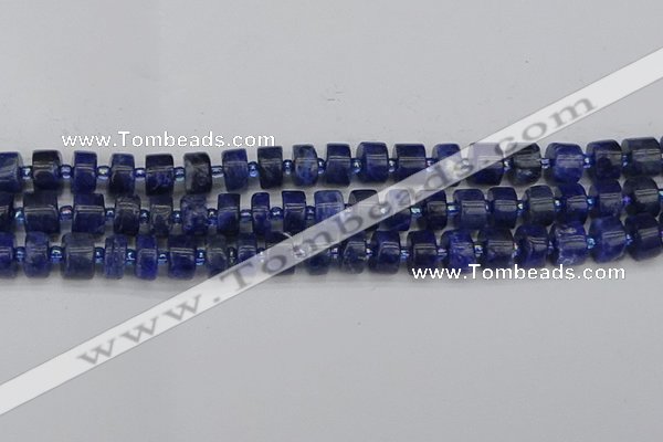 CRB639 15.5 inches 6*10mm tyre sodalite gemstone beads