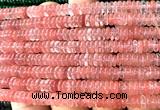 CRB6500 15 inches 2*6mm rondelle cherry quartz beads wholesale