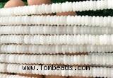 CRB6510 15 inches 2*6mm rondelle white jade beads wholesale