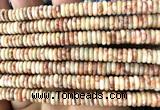 CRB6525 15 inches 2*6mm rondelle red net jasper beads