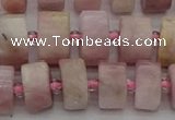 CRB653 15.5 inches 6*12mm tyre pink kunzite gemstone beads