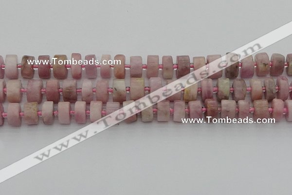 CRB653 15.5 inches 6*12mm tyre pink kunzite gemstone beads