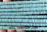 CRB6552 15 inches 2*6mm rondelle synthetic turquoise beads