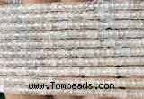 CRB6601 15 inches 2*4mm faceted heishi Angola white crystal beads