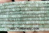 CRB6603 15 inches 2*4mm faceted heishi green strawberry quartz beads