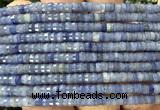 CRB6606 15 inches 2*4mm faceted heishi blue aventurine jade beads
