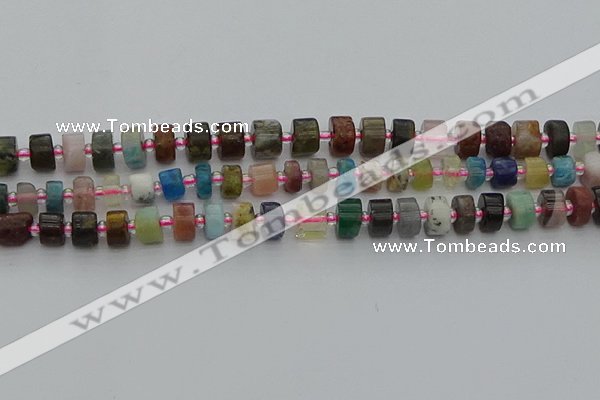 CRB671 15.5 inches 5*8mm tyre mixed gemstone beads wholesale