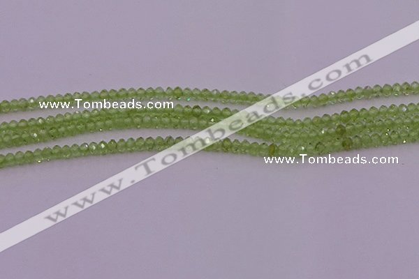 CRB703 15.5 inches 2*3mm faceted rondelle peridot gemstone beads