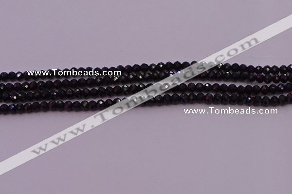 CRB705 15.5 inches 2*3mm faceted rondelle black spinel beads