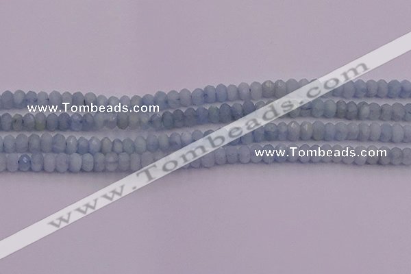 CRB710 15.5 inches 2.5*4mm faceted rondelle aquamarine beads