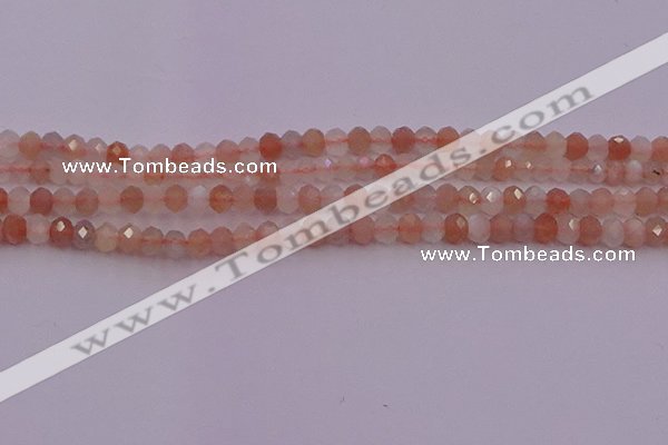 CRB715 15.5 inches 3*4mm faceted rondelle rainbow moonstone beads