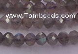 CRB719 15.5 inches 3*4mm faceted rondelle labradorite beads