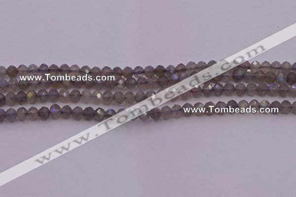 CRB719 15.5 inches 3*4mm faceted rondelle labradorite beads