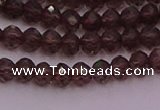 CRB720 15.5 inches 3*4mm faceted rondelle smoky quartz beads