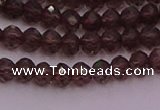 CRB720 15.5 inches 3*4mm faceted rondelle smoky quartz beads