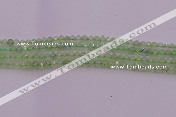 CRB722 15.5 inches 3*4mm faceted rondelle prehnite gemstone beads