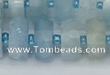 CRB805 15.5 inches 8*16mm faceted rondelle aquamarine beads