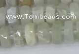 CRB810 15.5 inches 6*10mm faceted rondelle grey moonstone beads