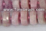 CRB829 15.5 inches 8*16mm faceted rondelle kunzite beads