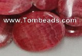 CRC09 16 inches 30*40mm oval rhodochrosite gemstone beads wholesale