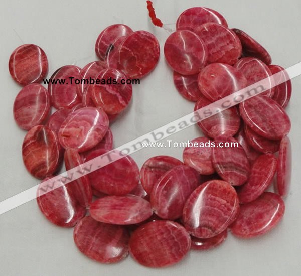 CRC09 16 inches 30*40mm oval rhodochrosite gemstone beads wholesale