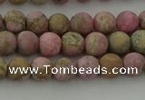 CRC1001 15.5 inches 6mm round matte rhodochrosite gemstone beads