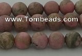 CRC1002 15.5 inches 8mm round matte rhodochrosite gemstone beads