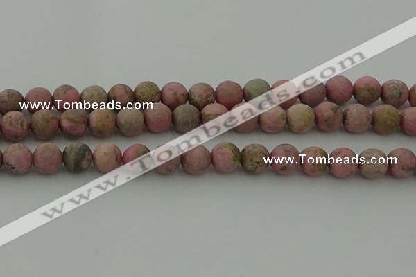 CRC1004 15.5 inches 12mm round matte rhodochrosite gemstone beads