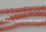 CRC101 15.5 inches 5mm round natural argentina rhodochrosite beads