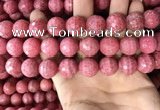 CRC1056 15.5 inches 15mm faceted round rhodochrosite beads