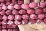 CRC1060 15.5 inches 13*18mm twisted rice rhodochrosite beads