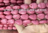 CRC1064 15.5 inches 13*18mm flat teardrop rhodochrosite beads