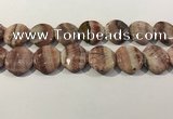 CRC1073 15.5 inches 25mm flat round rhodochrosite beads