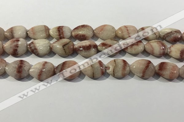 CRC1083 15.5 inches 15*20mm flat teardrop rhodochrosite beads