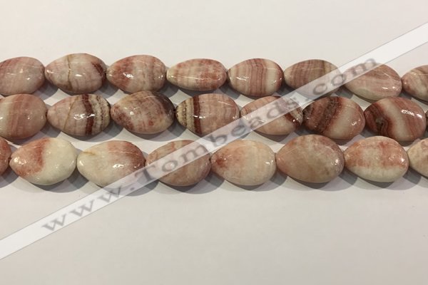 CRC1087 15.5 inches 18*25mm flat teardrop rhodochrosite beads