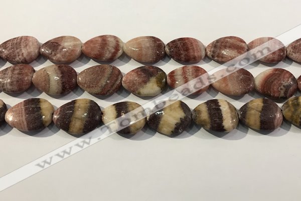 CRC1088 15.5 inches 18*25mm flat teardrop rhodochrosite beads