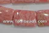 CRC110 15.5 inches 18*25mm rectangle natural argentina rhodochrosite beads